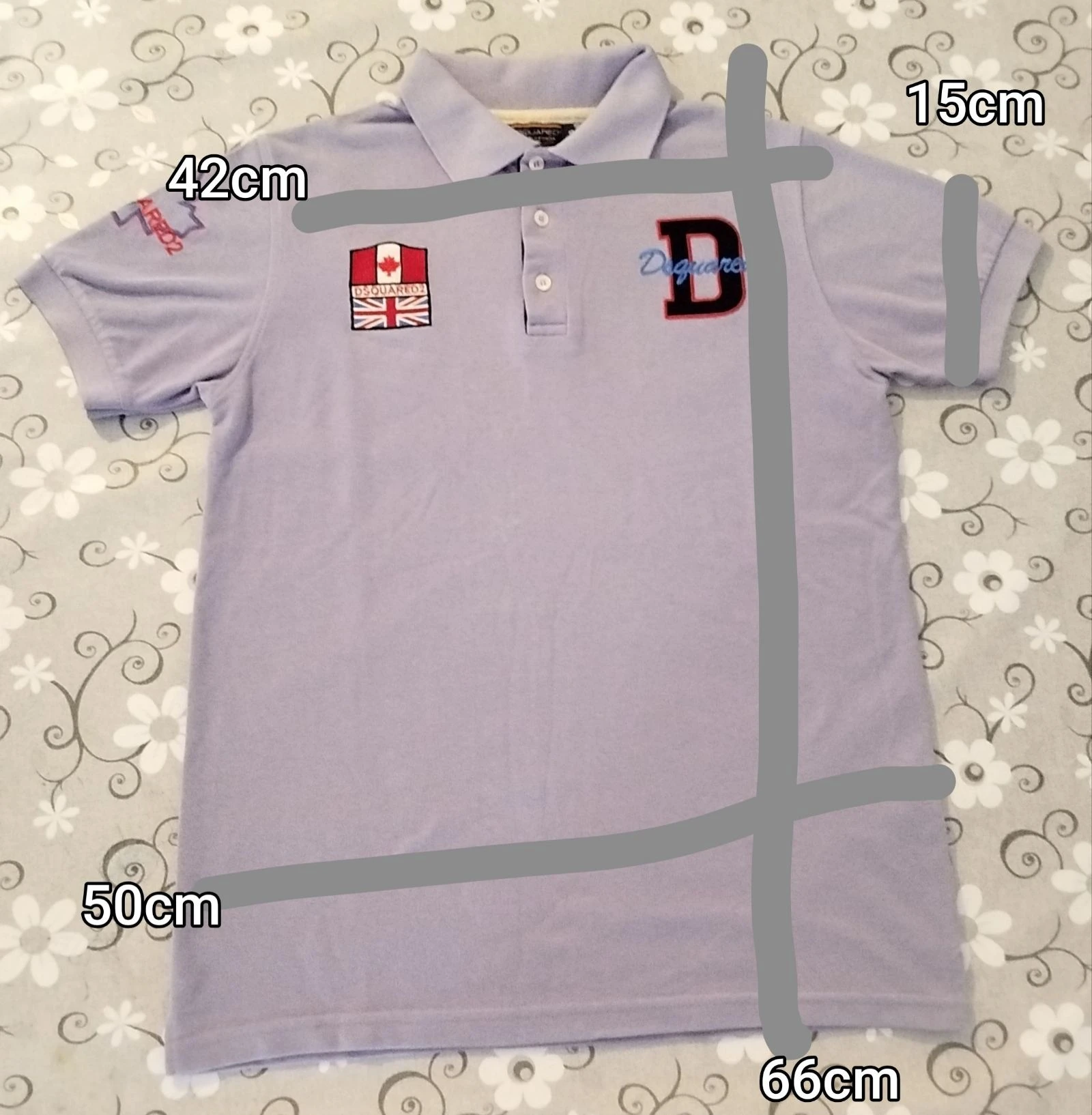 Polo Dsquared2 lavanda com patches e bordados - Tamanho S – photo 6